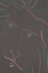 Pastel on Paper Attributed to Jean Cocteau