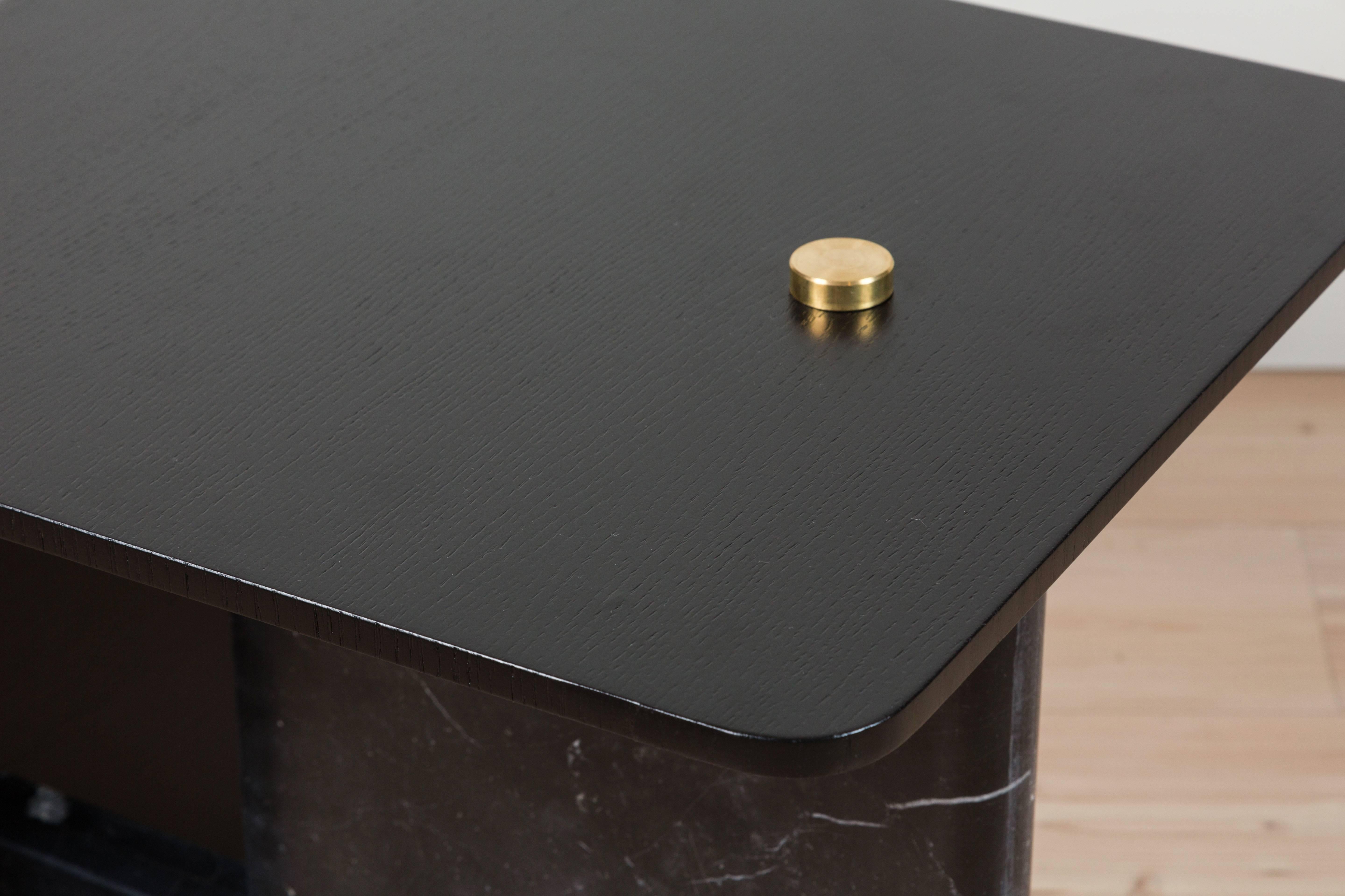 Negra Marquina Marble Huxley Side Table by Lawson-Fenning In New Condition In Los Angeles, CA