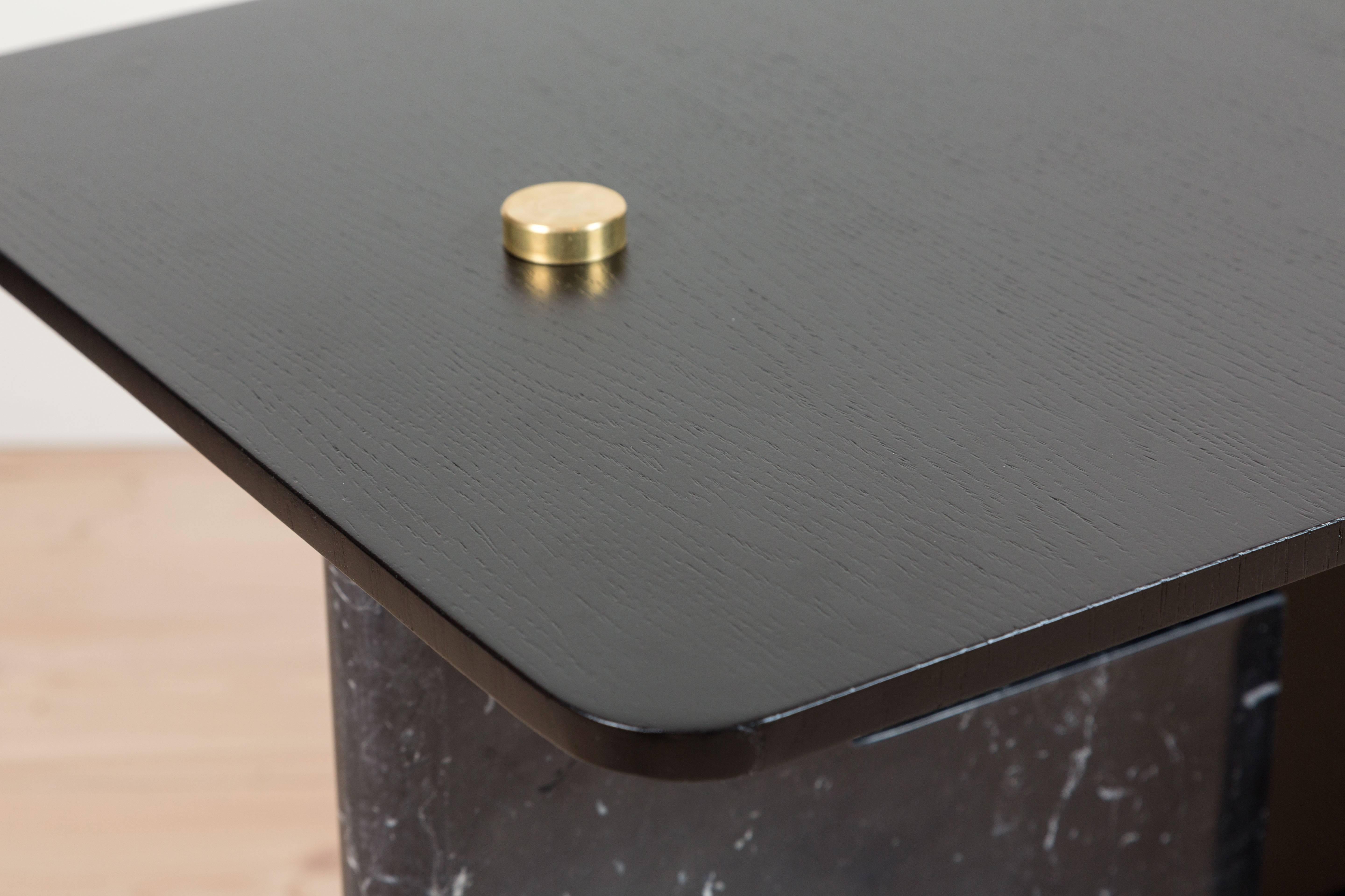 Negra Marquina Marble Huxley Side Table by Lawson-Fenning 2
