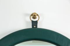 Leather Oval Mirror by Jason Koharik for Collected by