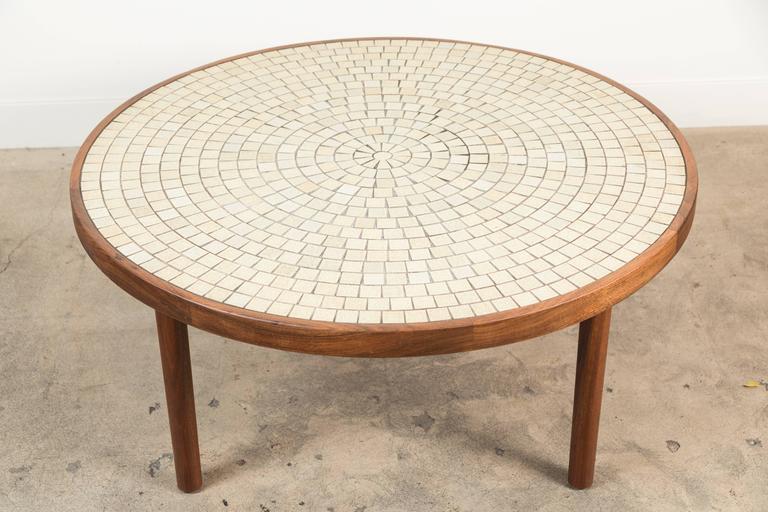 White Studio Tile Coffee Table by Martz at 1stdibs