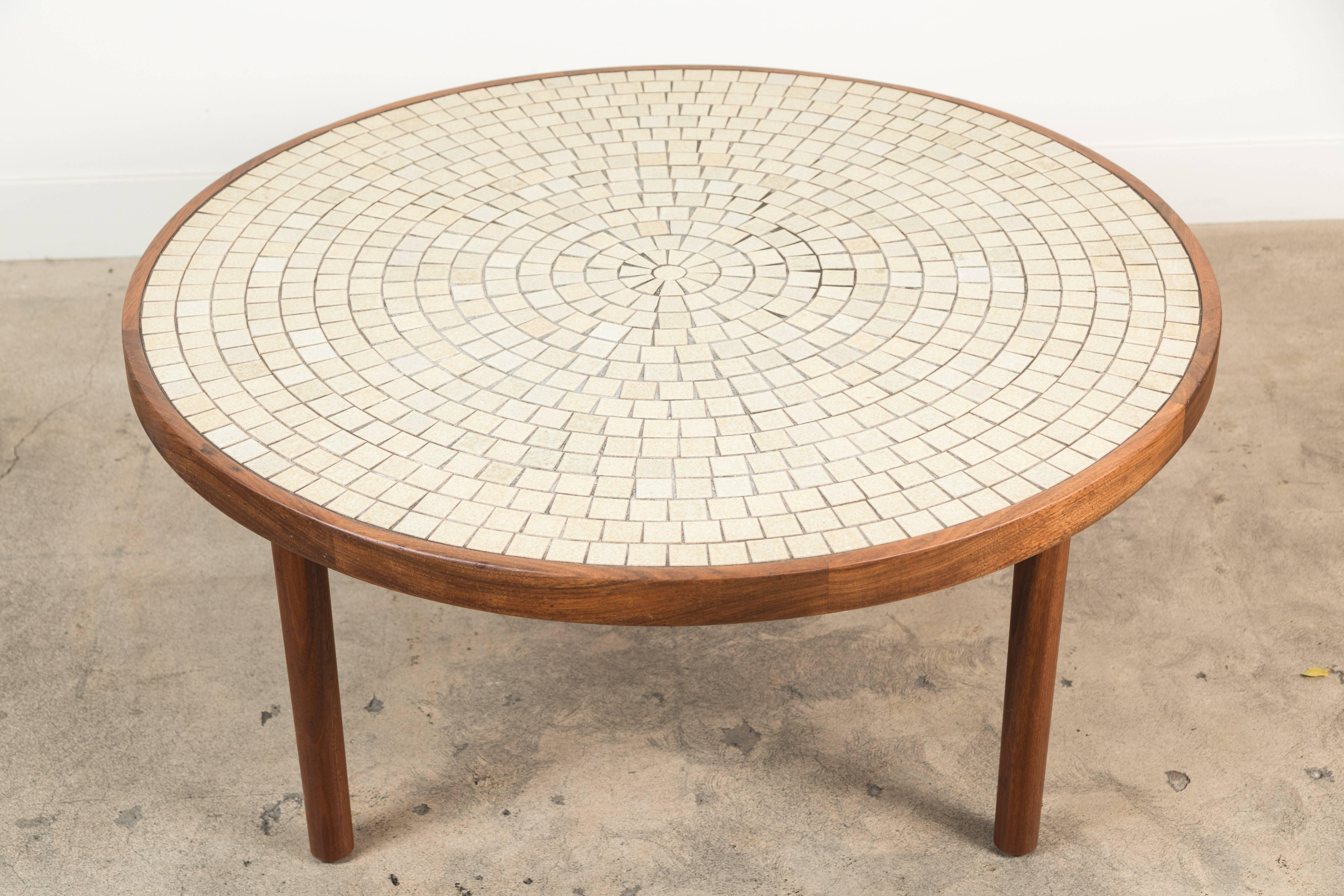 Mid-20th Century White Studio Tile Coffee Table by Martz