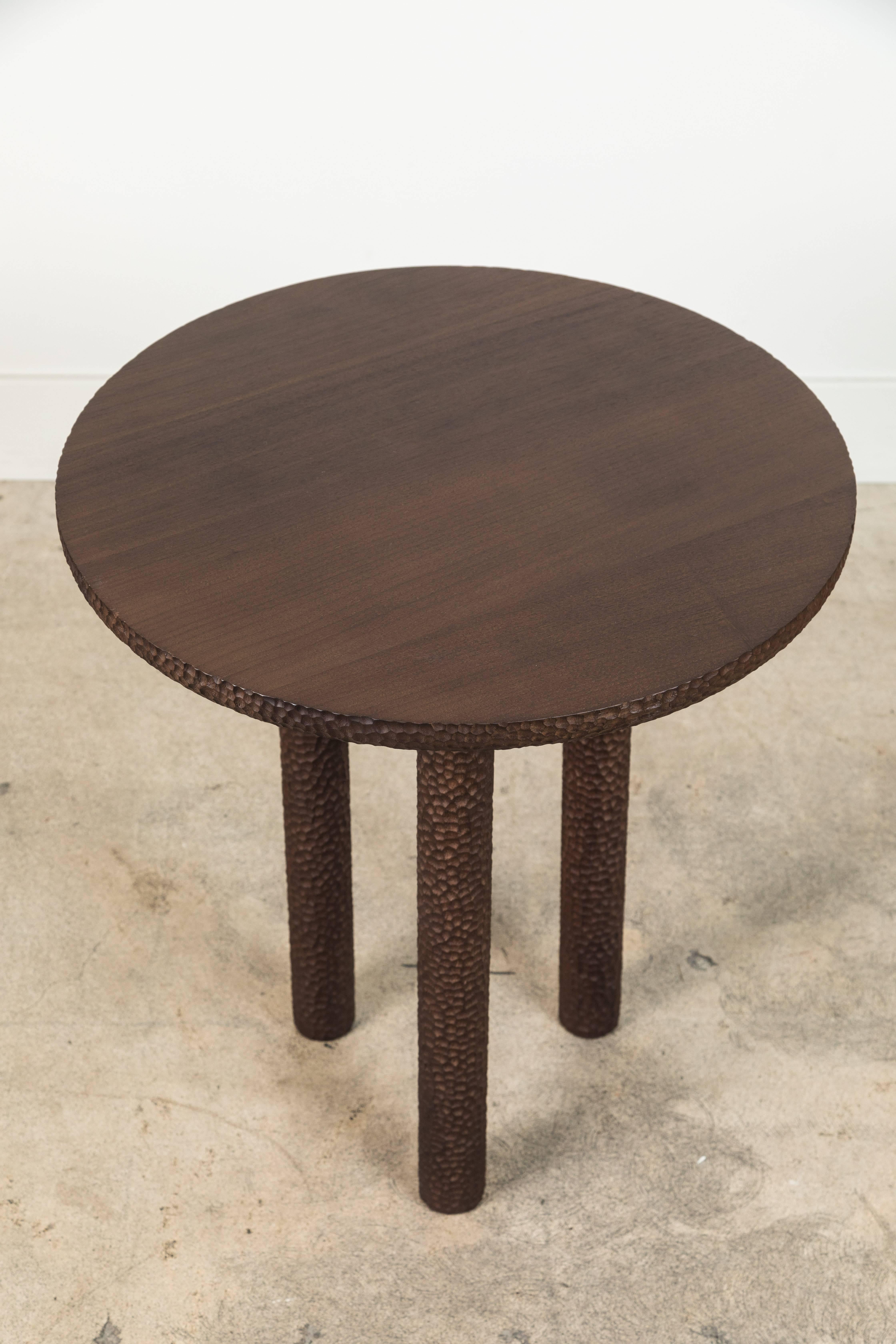 Walnut Rosae Pedestal by Collection Particuliere In Excellent Condition In Los Angeles, CA