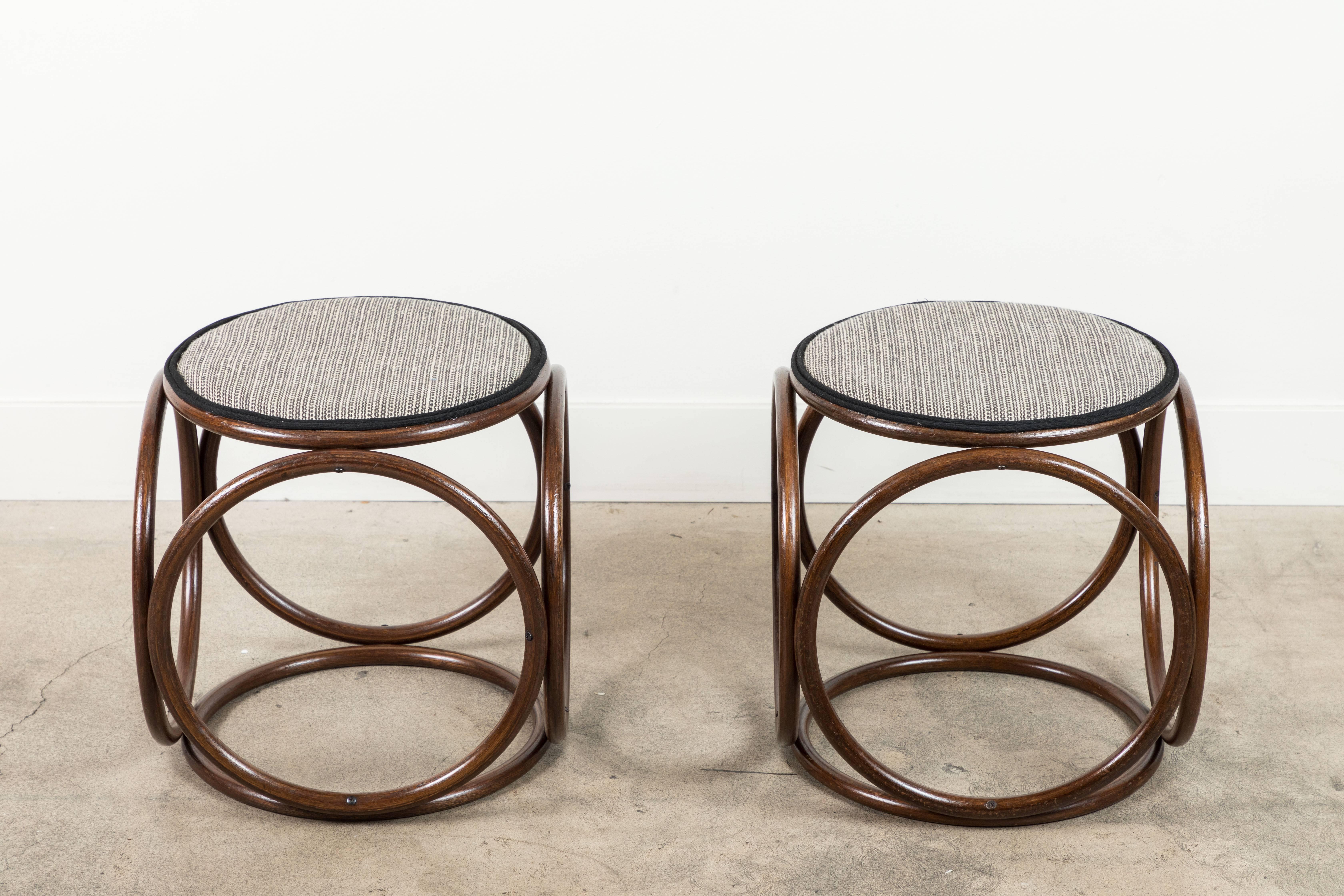 Pair of Thonet Style Stools 1