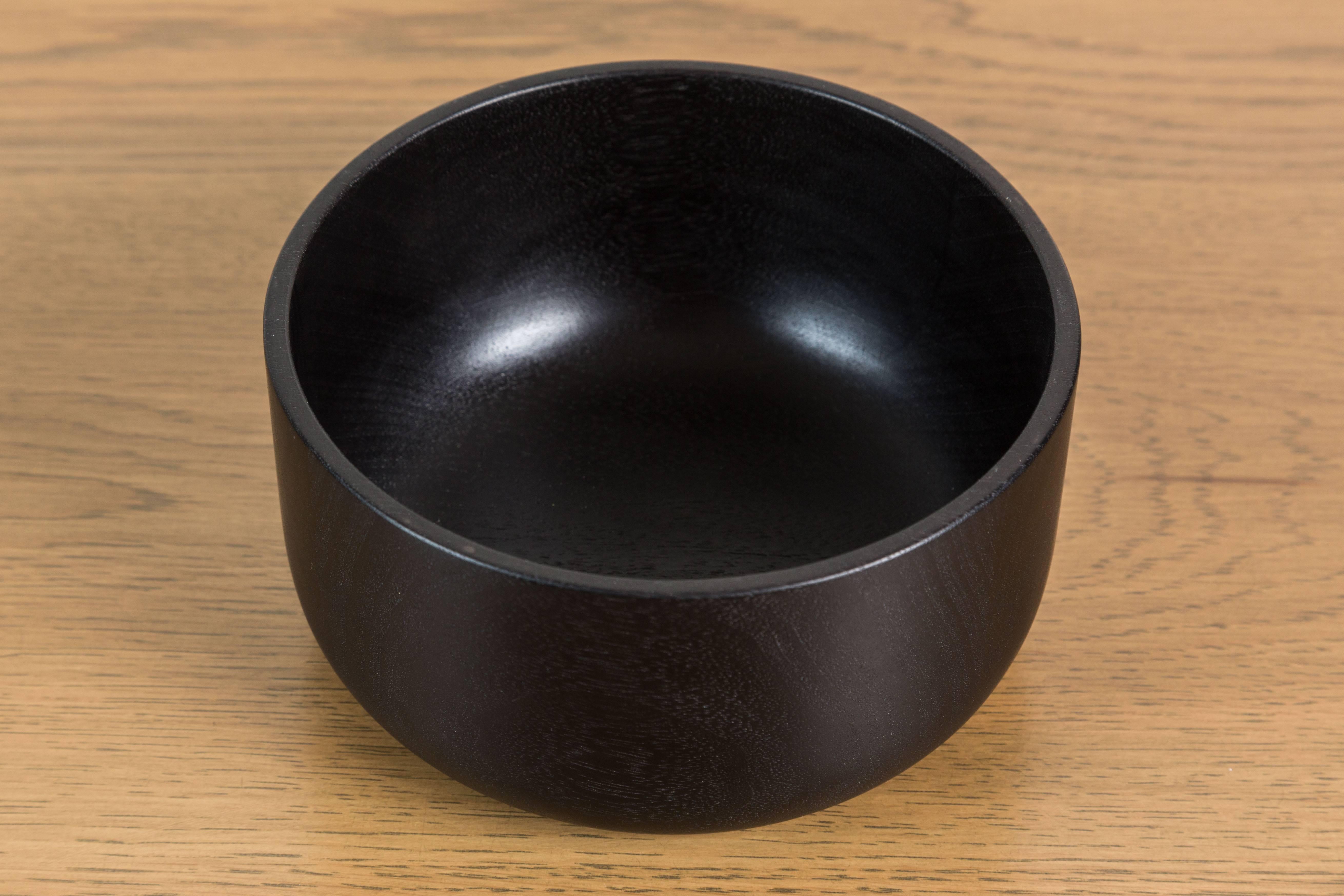 Ebonized Walnut and Cast Bronze Round Box by Vincent Pocsik for Lawson-Fenning In New Condition In Los Angeles, CA