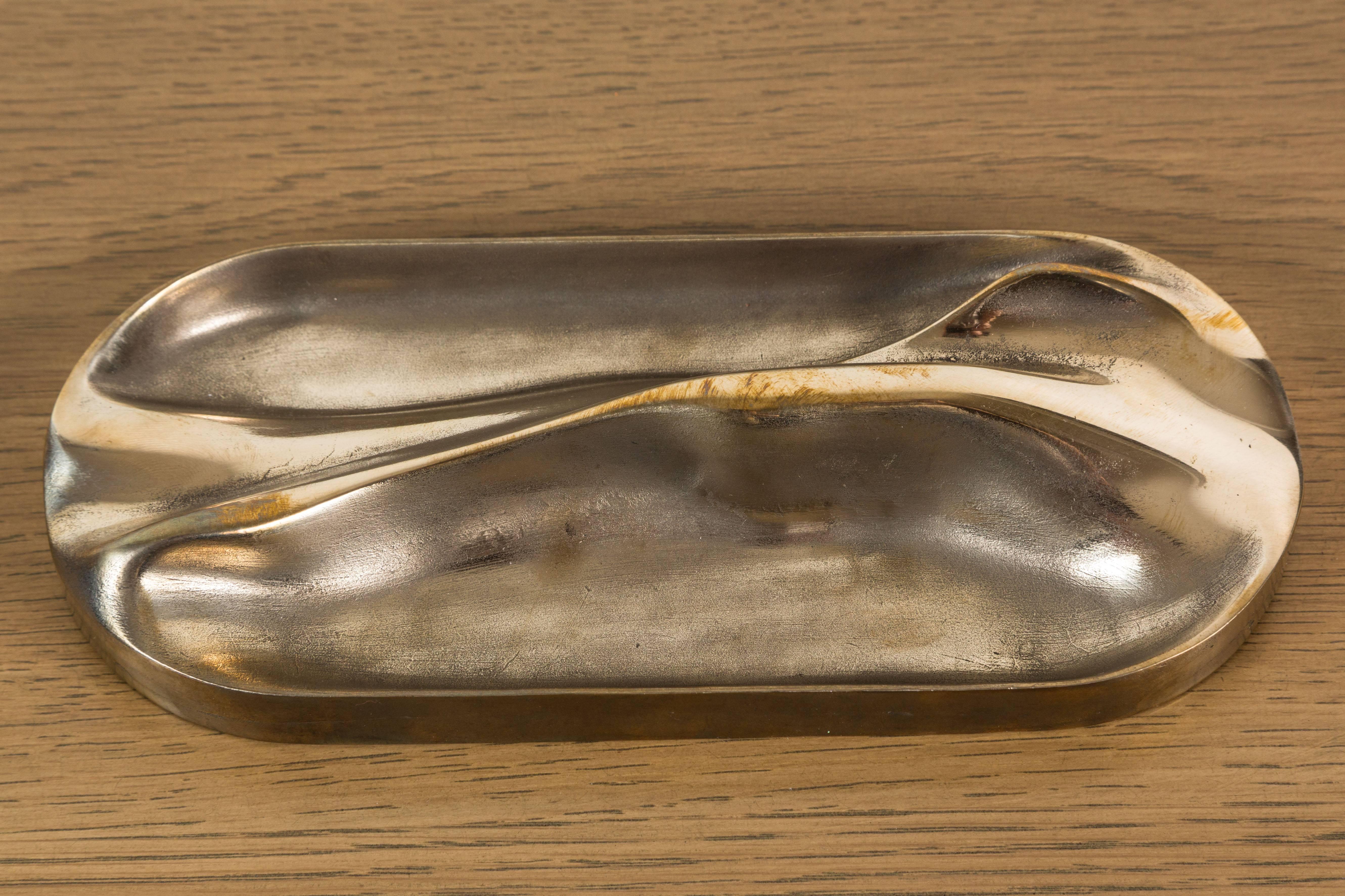 Small Bronze Tray by Artist Vincent Pocsik for Lawson-Fenning 1