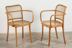 Set of Six Bentwood Armchairs by Josef Hoffman for Stendig