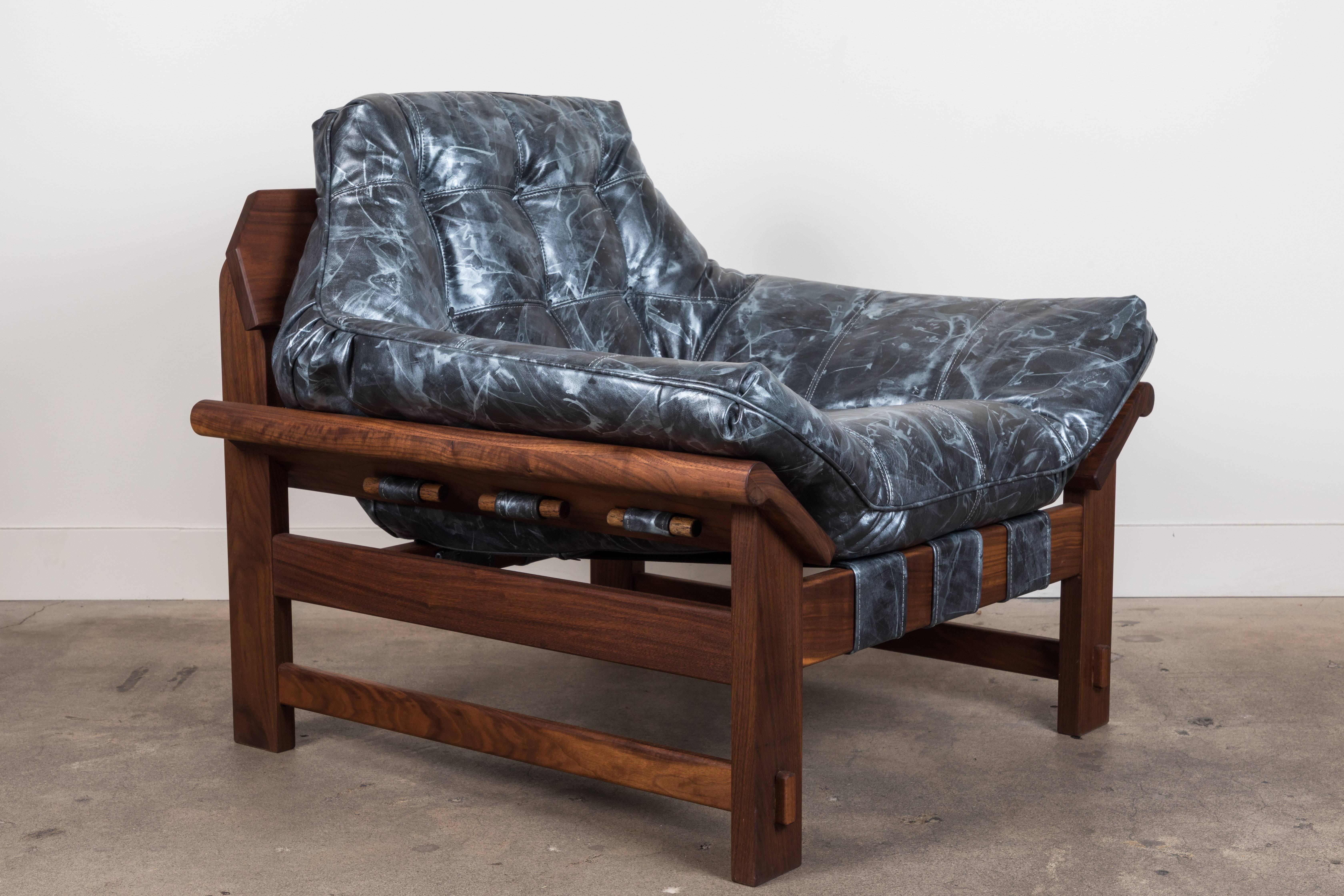 Ojai lounge chair by Lawson-Fenning upholstered in hand-painted leather by AVO. The Ojai Lounge Chair features a solid White Oak or solid Walnut base and a single tufted leather cushion with leather straps.


As shown: $3,250
To order: $2,650 + COL.