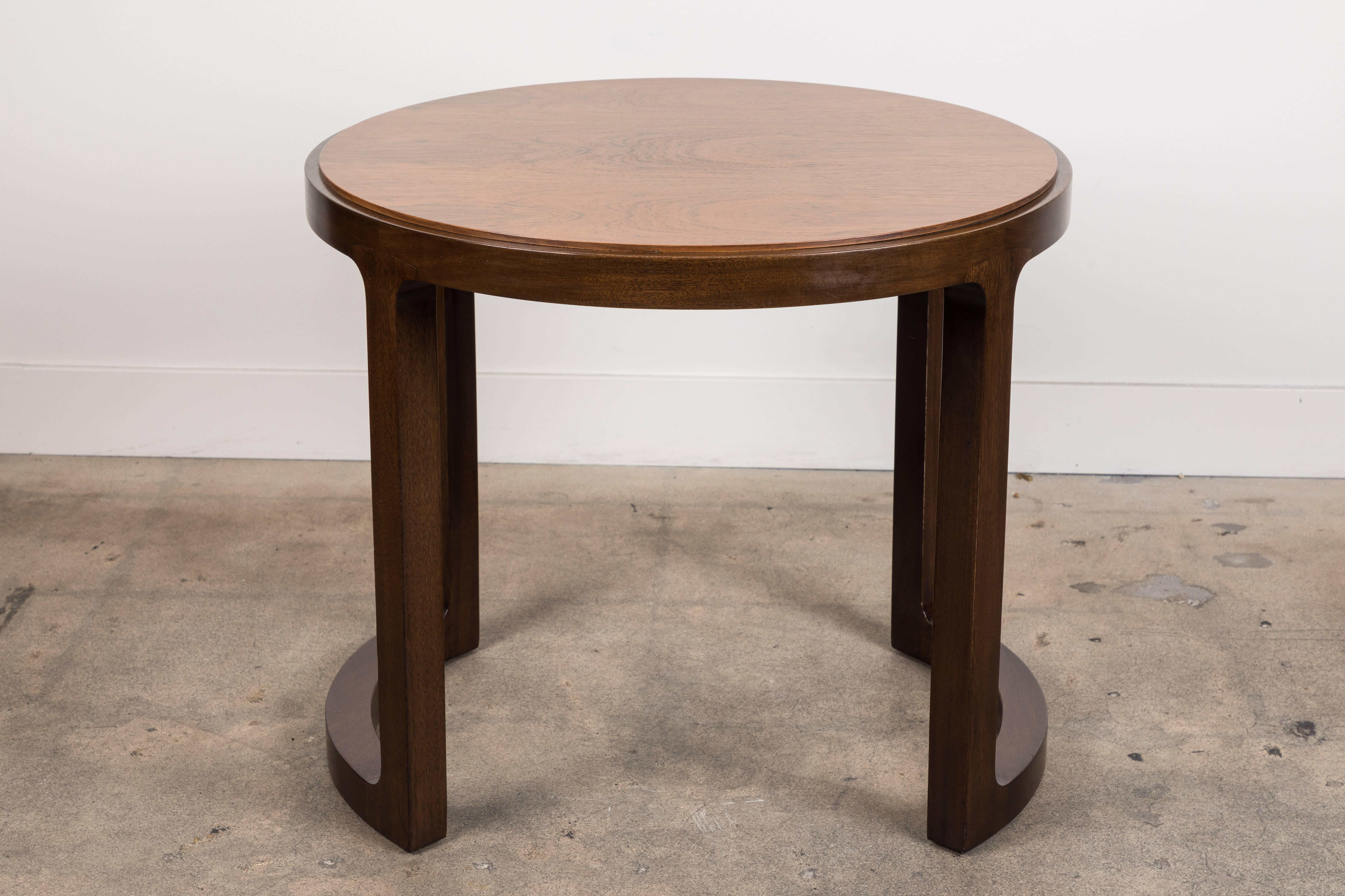 Pair of rosewood and mahogany side table by Edward Wormley for Dunbar.