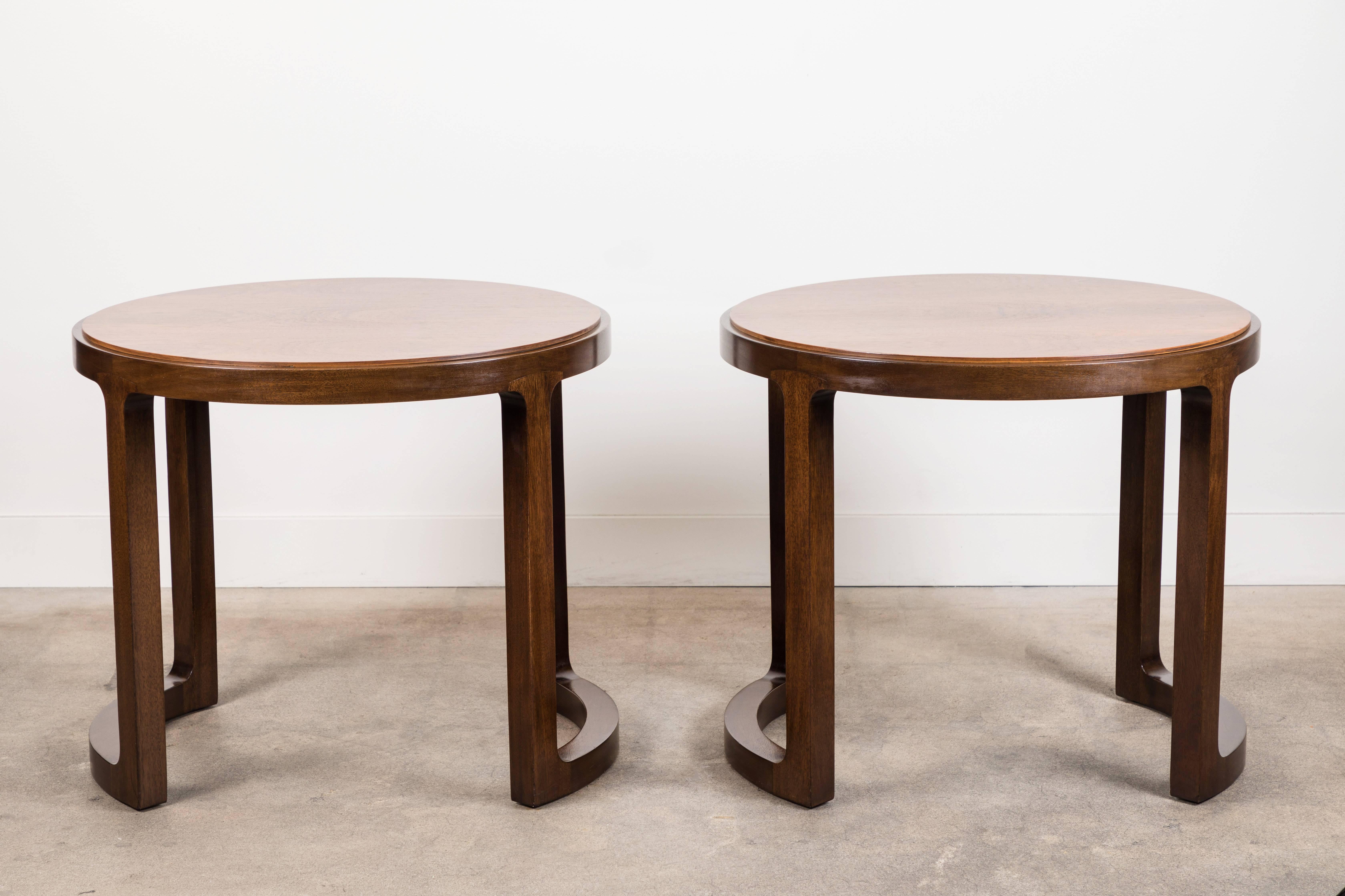 Pair of Rosewood and Mahogany Side Table by Edward Wormley for Dunbar 3