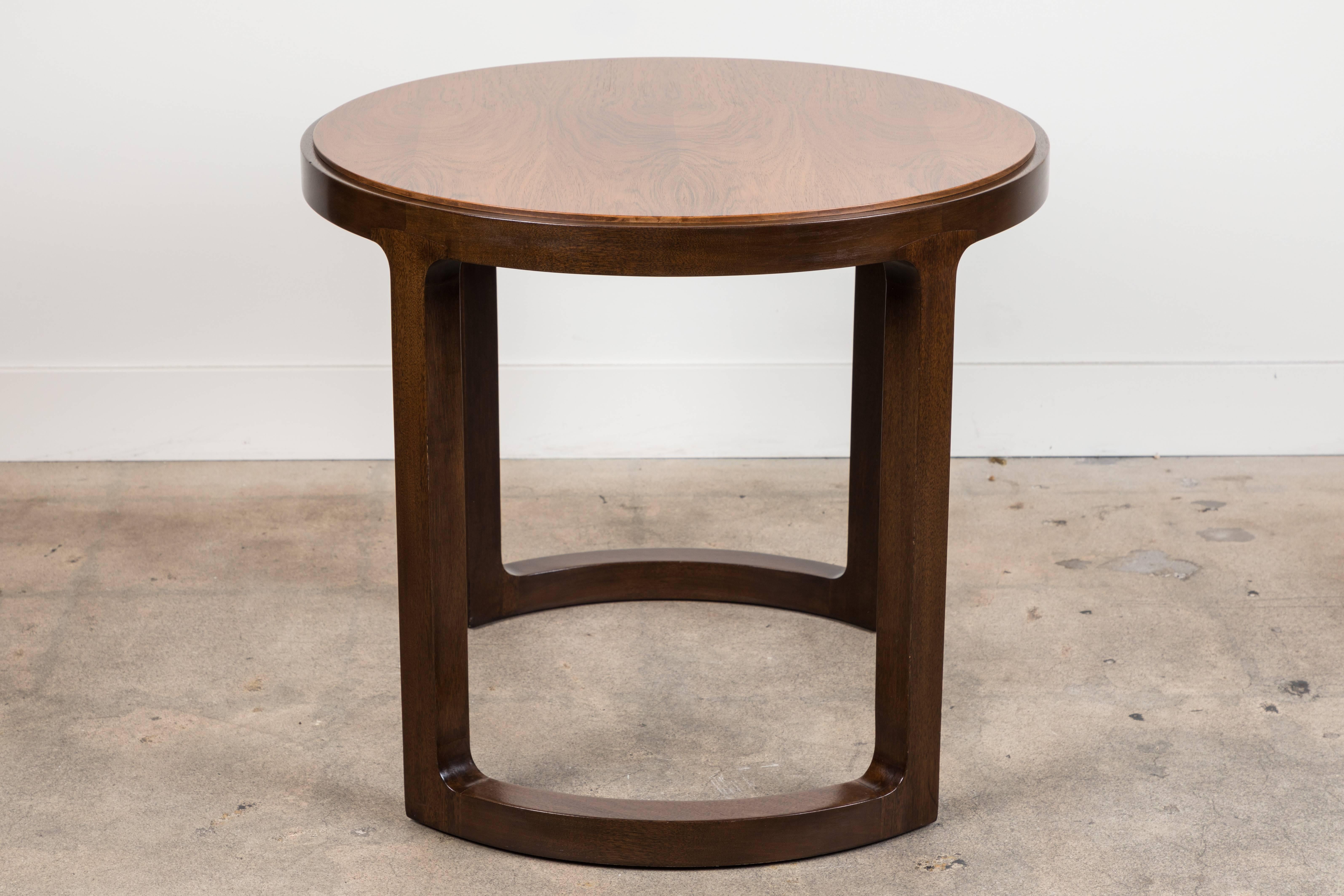 Pair of Rosewood and Mahogany Side Table by Edward Wormley for Dunbar In Excellent Condition In Los Angeles, CA
