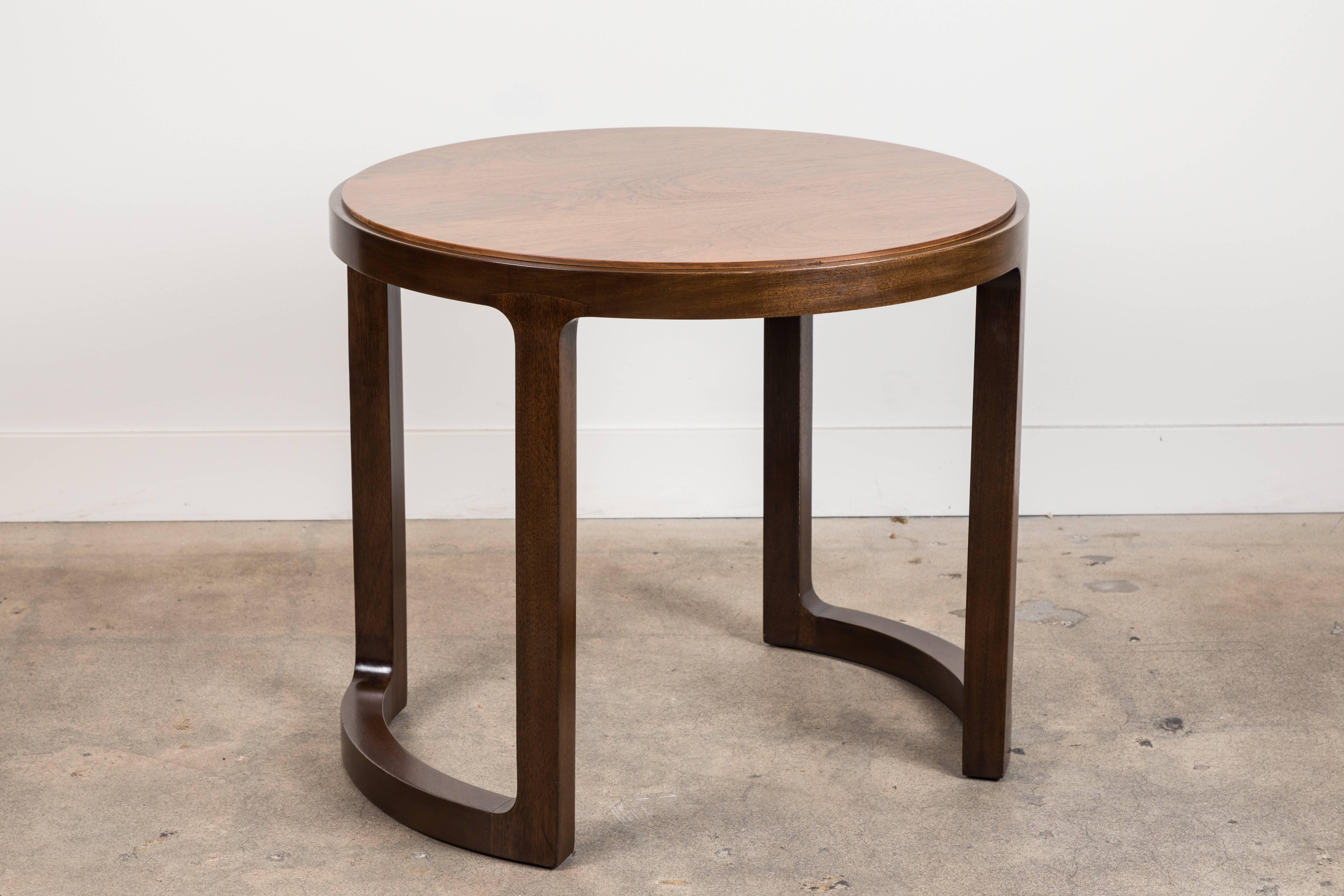 American Pair of Rosewood and Mahogany Side Table by Edward Wormley for Dunbar