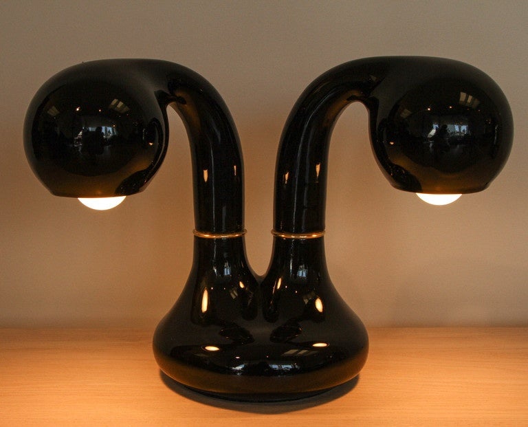 Two-Globe Ceramic Table Lamp by Entler for Lawson-Fenning 2
