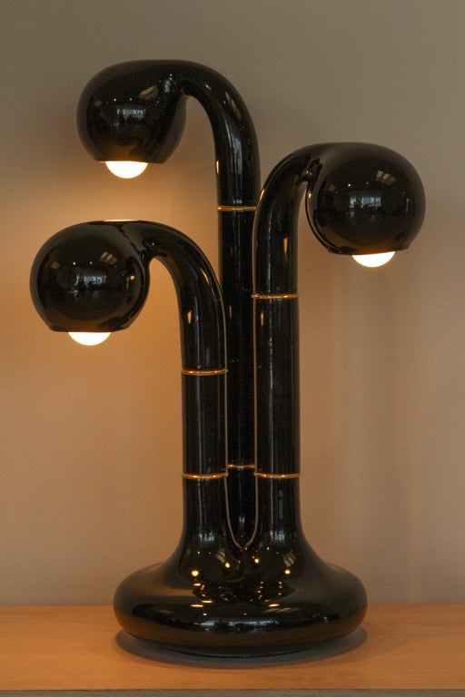 Three-Globe Table Lamp by Entler In Excellent Condition In Los Angeles, CA