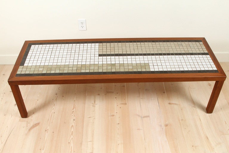 Mid-20th Century Walnut and Studio Tile Cocktail Table by Gordon & Jane Martz