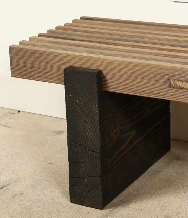Mid-Century Modern Minimalist Slat Bench by Ten10 for Lawson-Fenning