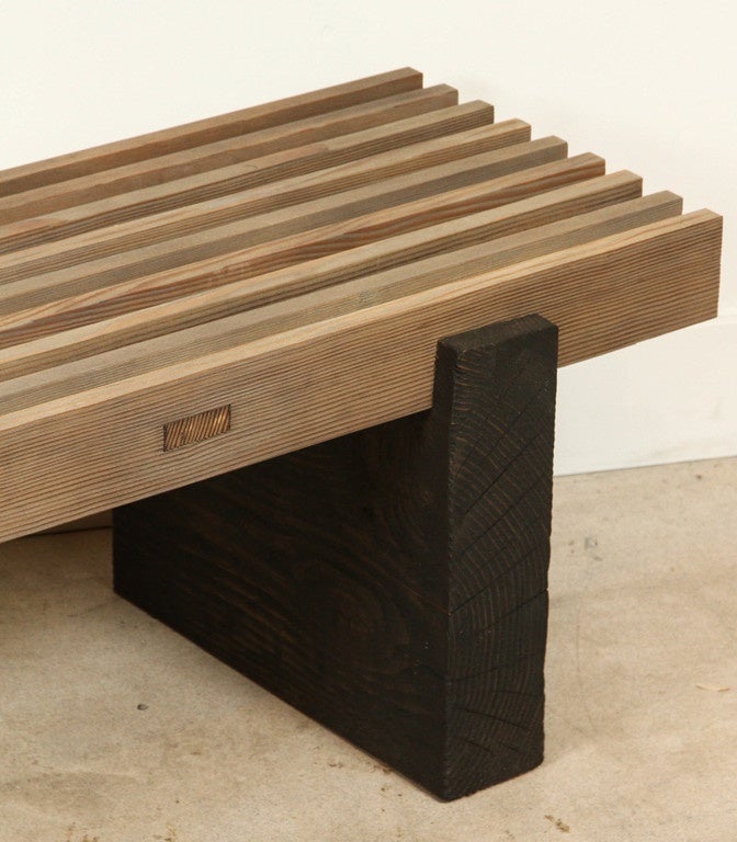Minimalist Slat Bench by Ten10 for Lawson-Fenning In New Condition In Los Angeles, CA