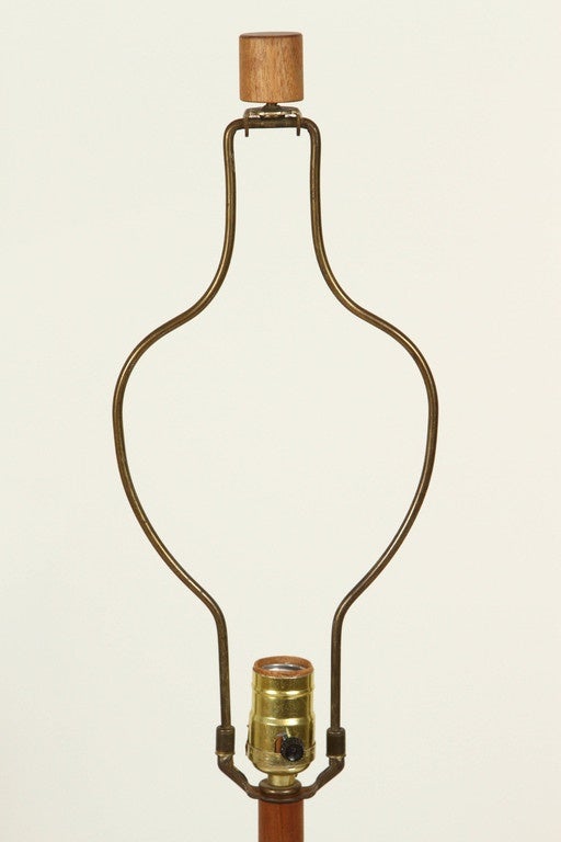 Mid-Century Modern Striped Ceramic Martz Lamp