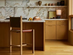 Lawson-Fenning Morro Counterstool, Leather Sling Seat, Modern Barstool