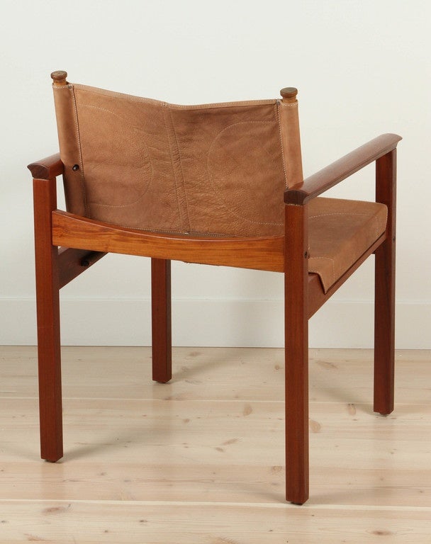 Leather Sling Chair by Michel Arnoult 2
