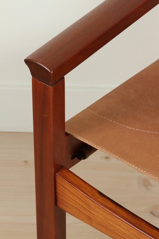  Leather Sling Chair by Michel Arnoult 3