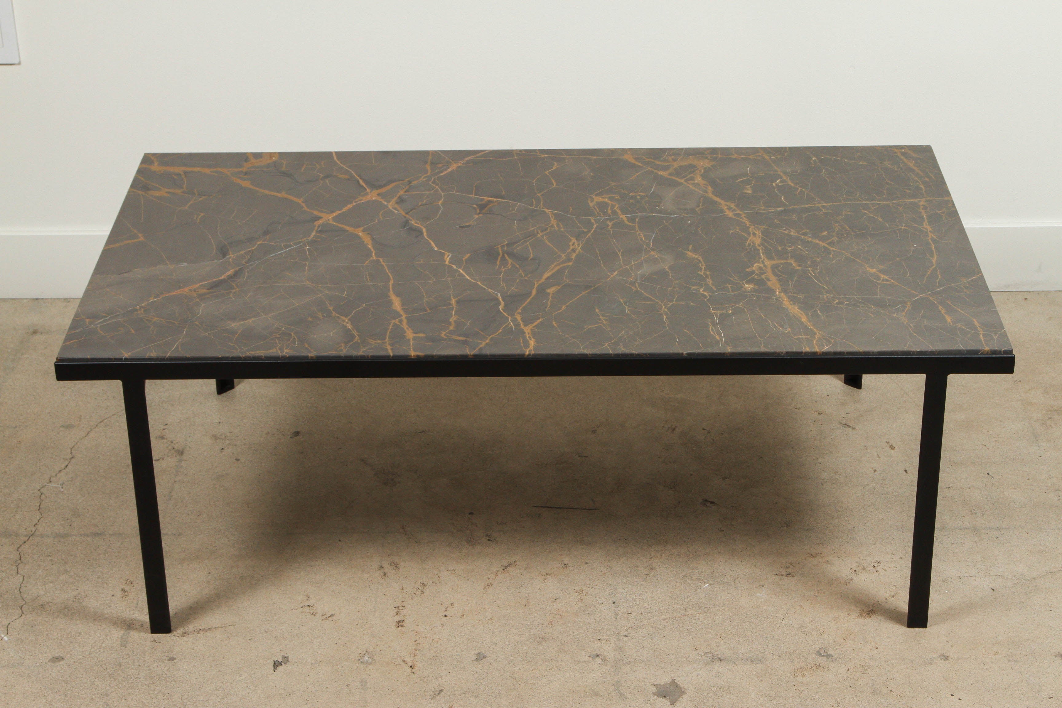 Montrose Table with Bronzetto Marble Top by Lawson-Fenning