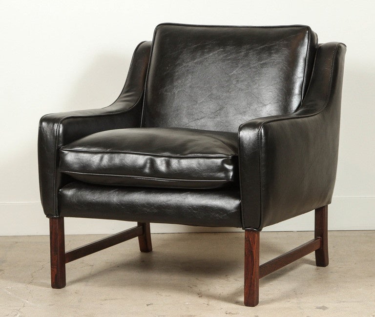 Pair of Rosewood Club Chairs by Frederik Kayser for Vatne Mobler 1