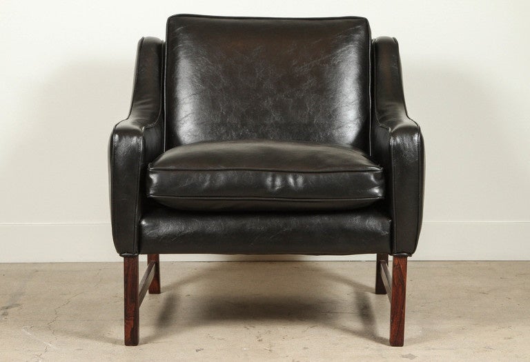 Pair of Rosewood Club Chairs by Frederik Kayser for Vatne Mobler 3