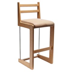 Lawson-Fenning Cruz Barstool, Solid Oak & Leather, Modern Counterstool