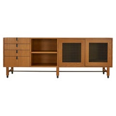 Lawson-Fenning Niguel Credenza, Oak w/ Brass Details, Modern Media Console