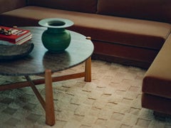 Lawson-Fenning Bronson Coffee Table, Walnut & Marble, Modern Cocktail Table