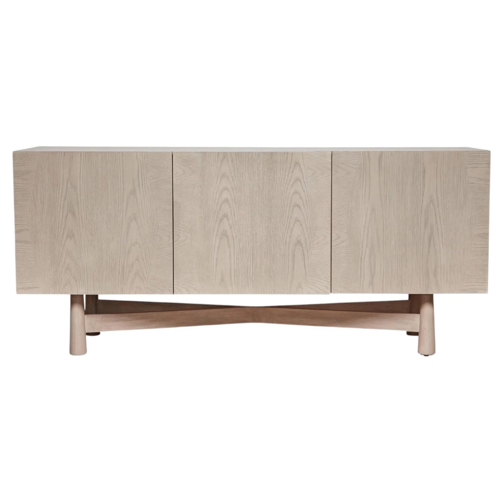 Lawson-Fenning Bronson Cabinet, Oak Parquet, Modern Sideboard For Sale