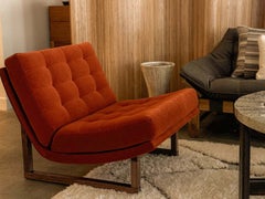 Lawson-Fenning Griffin Chair, Velvet & Solid Walnut, Modern Lounge Chair