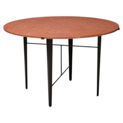 Lawson-Fenning Indoor / Outdoor Montrose Dining Table, Red Marble, Round Table