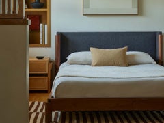 Levi Christiansen x Lawson-Fenning, Davy Bed, Queen, Modern Walnut Bed Frame