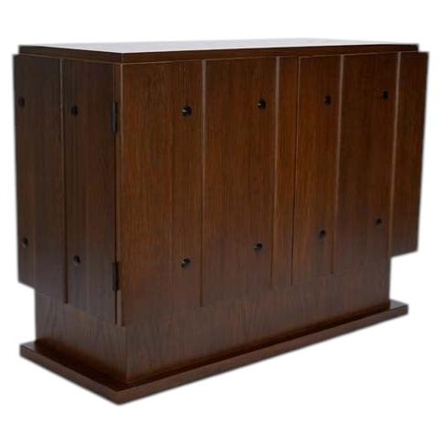 Lawson‑Fenning 2-Door Ojai Cabinet in Oak, Modern American Storage Cabinet