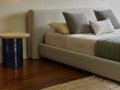 Lawson-Fenning Mesa Bed, King, Linen Blend & Walnut, Modern Bedframe
