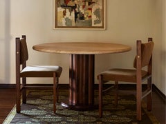 Morro Dining Side Chair by Lawson-Fenning, Upholstered Seat, Mohair & Walnut