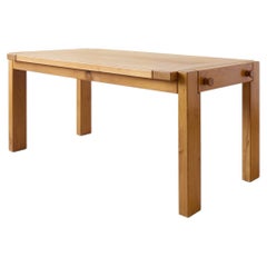 Maison Regain Oak Dining Table, France, c. 1960s