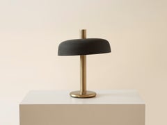 Lampada da tavolo Hillebrand in ottone con paralume, Germania