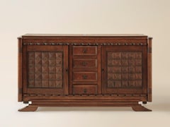 Credenza in rovere di Charles Dudouyt, anni ’40 circa