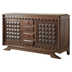 Credenza in rovere di Charles Dudouyt, anni ’40 circa