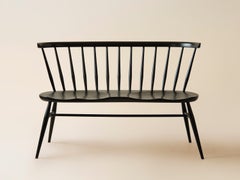 Ercol Spindle Bench in Ebonized Elm, United Kingdom c1960s