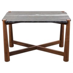 Lawson-Fenning Bronson Side Table - Rectangle, Solid Walnut & Marble