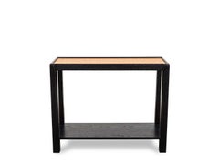 Lawson-Fenning Rectangular Narrow Side Table, Modern Cork Topped End Table