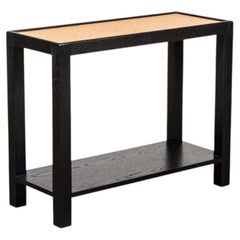 Lawson-Fenning Rectangular Narrow Side Table, Modern Cork Topped End Table