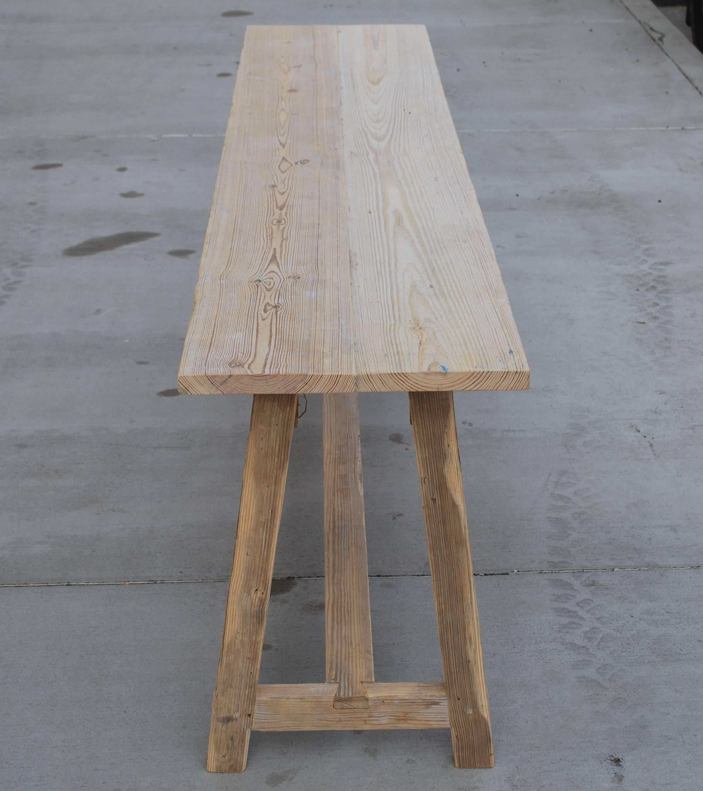 reclaimed wood work table