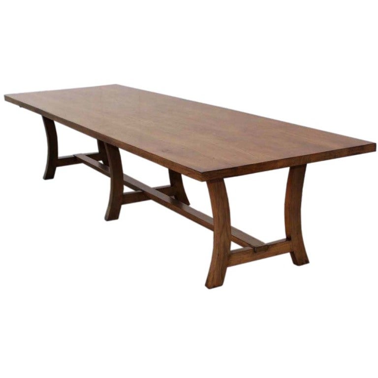 Dining Table Made from Vintage Black Walnut, Custom Made by Petersen Antiques For Sale