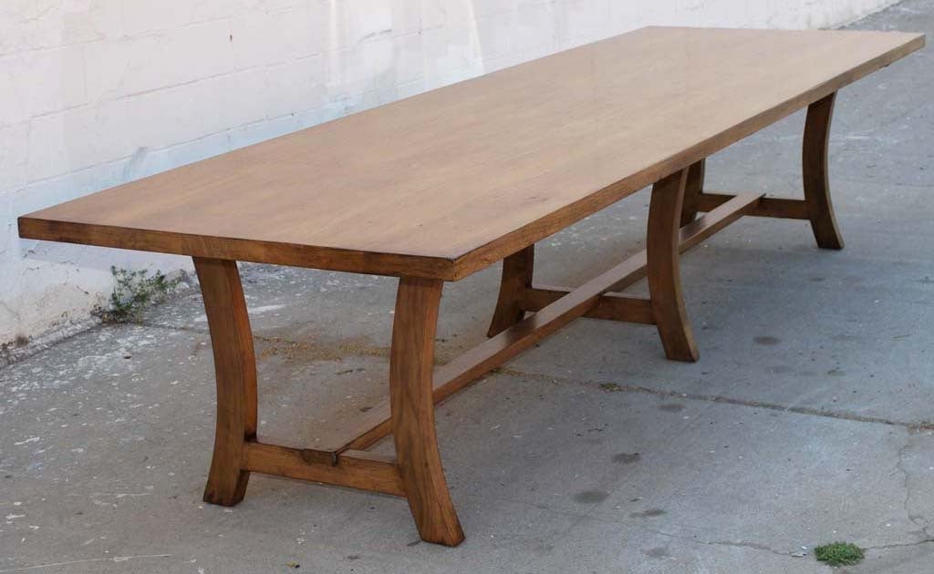 This six-legged dining table made from vintage walnut is seen here in 144