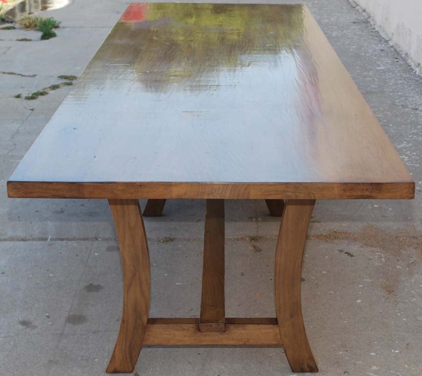 Bleached Dining Table Made from Vintage Black Walnut, Custom Made by Petersen Antiques For Sale